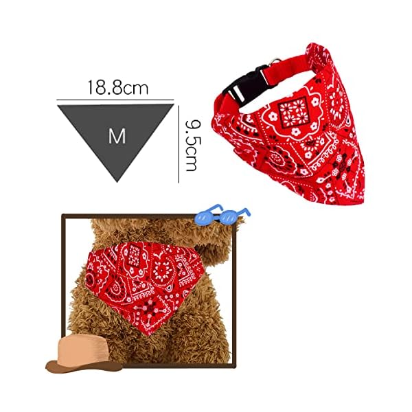 Gallarato cowboy costume for pet cowboy bandanna cowboy hat for pet cowgirl bandanna sunglasses hiphop costume for pet hippie costume - image 4