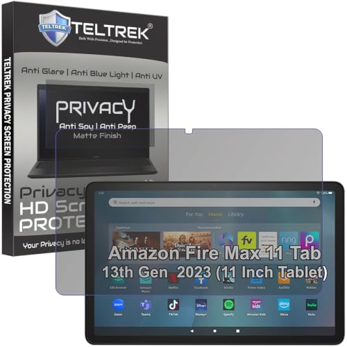 Image of Privacy Matte Anti Peep Screen Guard Compatible With Amazon Fire Max 11 Tab (13th Gen Generation 2023 11 Inch Tablet) Anti Spy Screenguard Not a Tempered Glass Screen Protector
