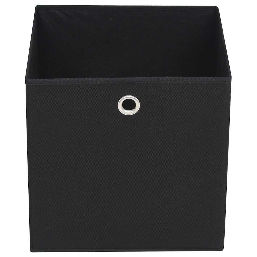 Cajas Almacenaje 4 uds Textil No Tejido 32x32x32 cm Negro