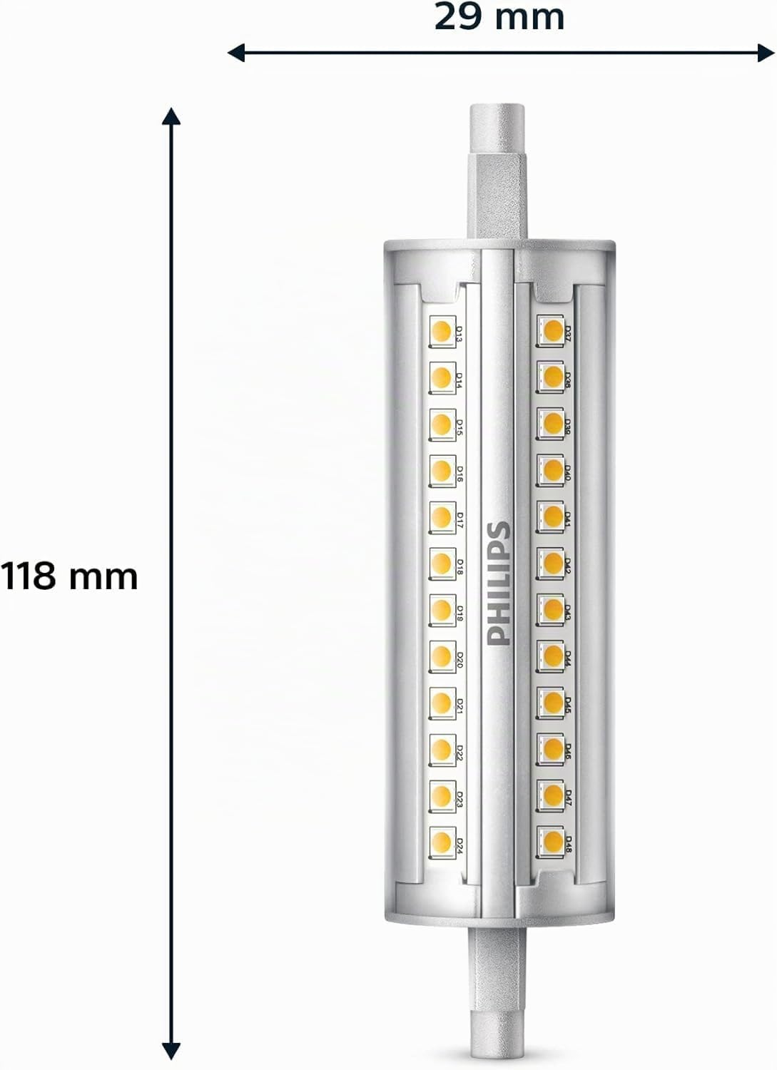 Philips LED Faretto, Equivalente a 120W, Attacco R7S, Luce Bianca, Dimmerabile