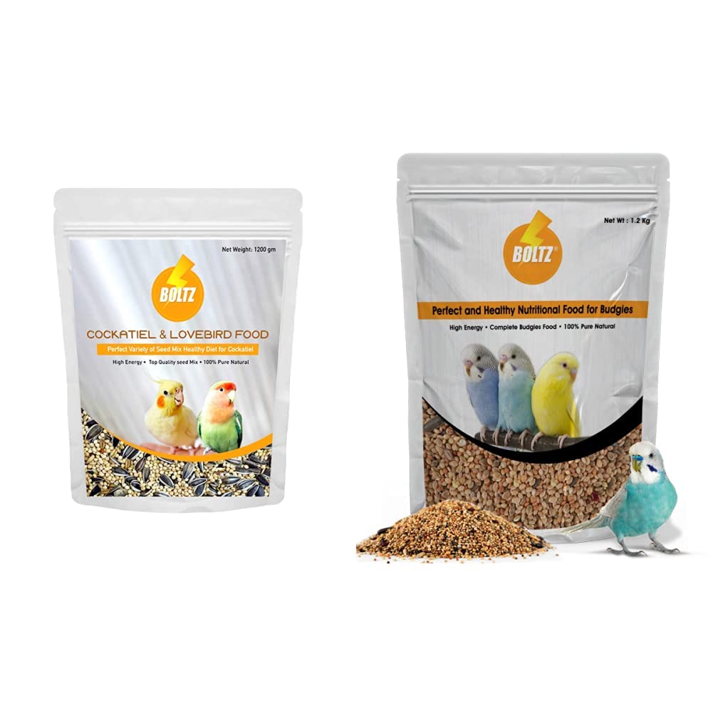 Boltz Food for Cockatiel & Lovebird 1200 Gm & Boltz Bird Food for Budgies - Mix Seeds 1200 Gm (B08BPX4VVF) Amazon Price History, Amazon Price Tracker