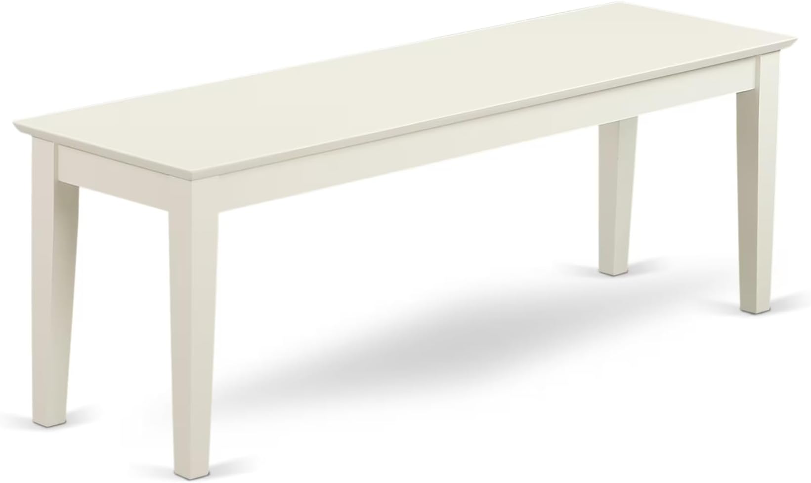 Capri 18" Traditional Wood Bench in Linen White