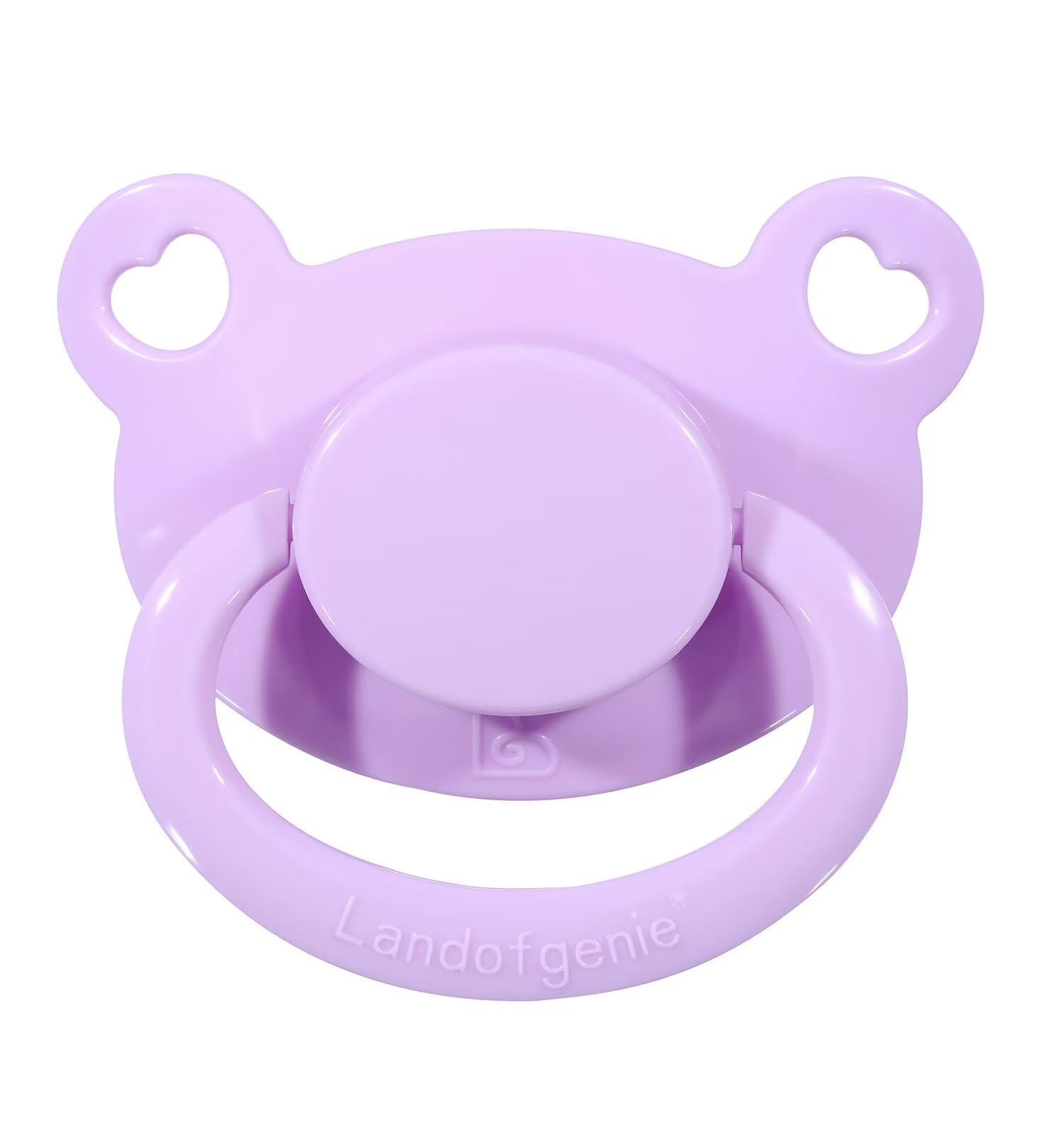 Landofgenie Adult Pacifier - Large Suction Shield for Comfort and Security, Bear-Shaped, Purple