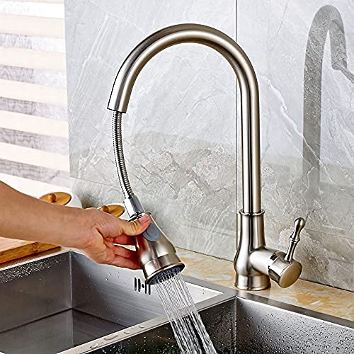Robinet de cuisine rotatif pour évier ergonomique avec poignée unique pointue
