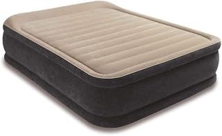 Intex Dura-Beam Premium Comfort Queen Airbed with Built-In Air Pump | 64407E