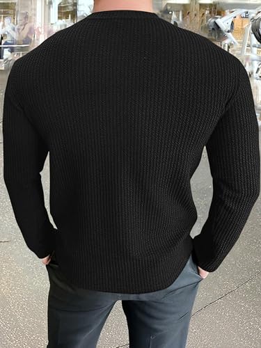 Image of Noble Monk Men's Round Neck T Shirt |Full Sleeves |Solid Pattern | Casual T-Shirt for Men