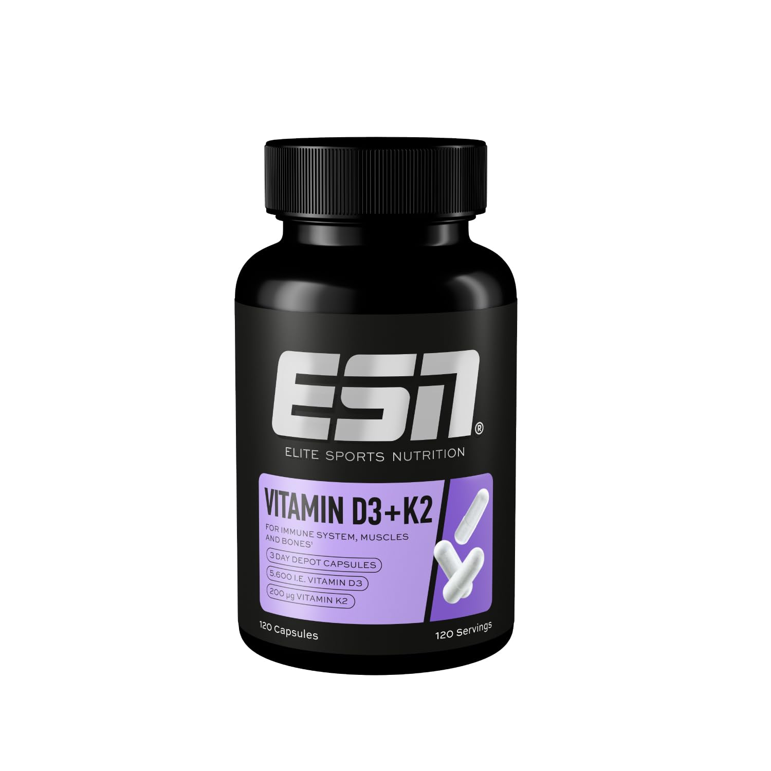 ESN Vitamin D3 + K2 (120 Kapseln)