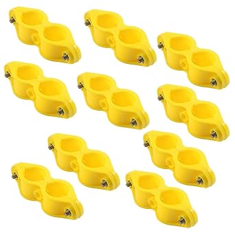 GIANTE 10 Pieces Poultry Chicken House Drinking Waterline Pipe Clip Screw Round