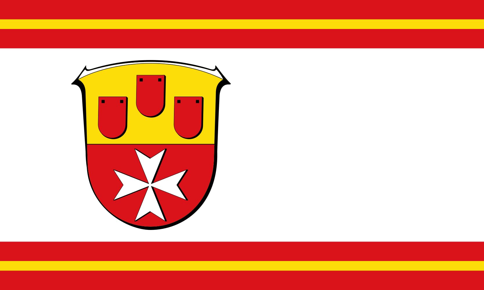 Drapeau Neuberg Hessen grand format aux finitions de haute qualité