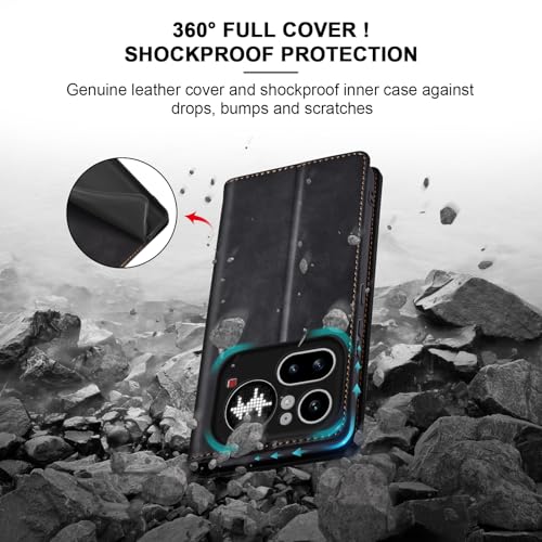 Image of Jasonyu Flip Wallet Case for Nothing Phone 4a Pro 5G,Black