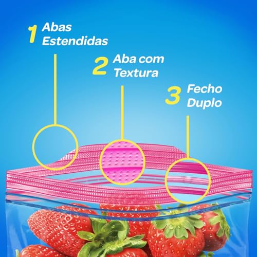 Ziploc Saco Hermético Organizador de Gaveta, para Utensílios de Cozinha, Tamanho Médio 17,7 cm x 18,