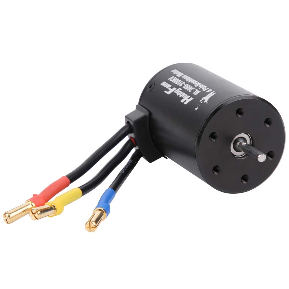HUIOP Wodoodporny Bezszczotkowy Silnik 3650 3100KV o Wysokim Momencie Obrotowym do Samochodu 1/10 RC, Aluminiowy Zbiornik Chłodzący, Bezszczotkowy Zestaw ESC 60A