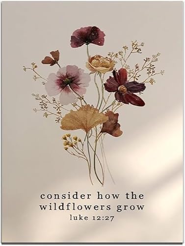 Christian Wall Art Consider How The Wildflowers Grow Luke Bible