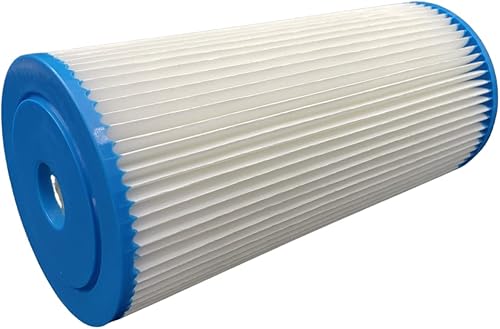 Cartucho de repuesto de filtro de agua plisado de flujo completo de 10 x 4.5 pulgadas para toda la casa, paquete de 2