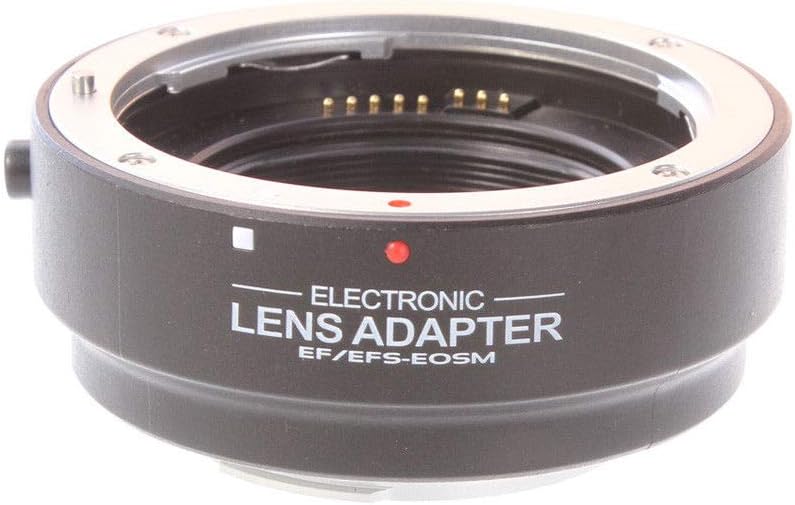 Electronic AF Auto Focus Adapter Ring + 1/4' Tripod Hole fits for Canon EF EF-S Lens to EOS M EF-M Mirrorless Camera M1 M2 M3 M5 M6 M10 M50 M100 + Protector Cap