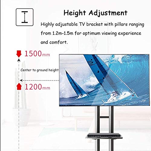 Soporte móvil universal para TV con ruedas para pantallas 32"-65" miniatura 6