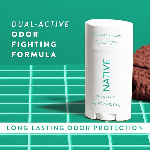 Image of Native Deodorant Contains Naturally Derived Ingredients, 72 Hour Odor Control, Deodorant for Women and Men, Aluminum Free, Palm Leaf & Agave 2.65oz