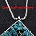 Zuo Bao Handmade Wire Wrapped Quartz Chips Tree Teardrop Pendant Necklace with Giraffe/Healing Jewelry Gift for Family (Turquoise with Giraffe)