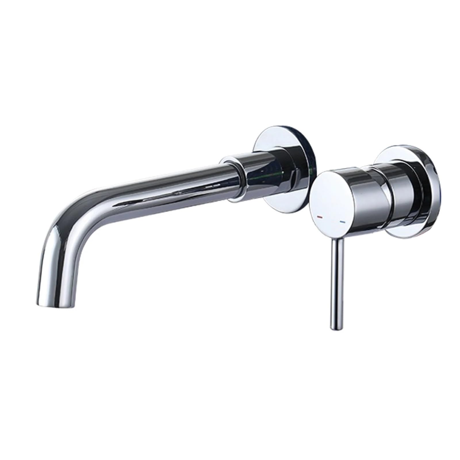 Naqzrxpml Color2 Black Bathroom Faucet Wall Mounted Single Handle Dual Hole Basin Mixer Hot Cold Water(Color2)