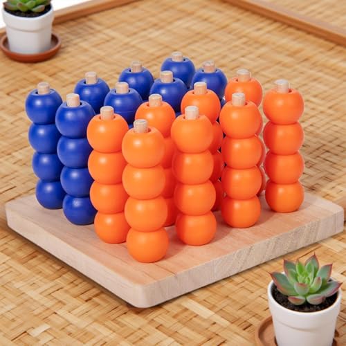 Poder 4 juego de mesa de madera clásico para entretenimiento familiar y escolar 3