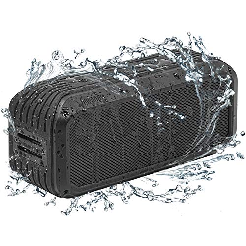 Image of Divoom Power- Premium Wireless Bluetooth Speaker, Divoom Voombox Power with IPX 6 Waterproof and powerbank Function (Black)