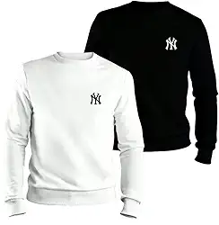 Kit 2 Moletom Gola Careca Flanelado New York Estampa Macio Estiloso