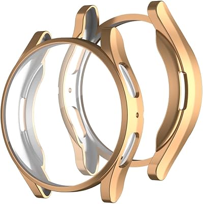 FRYOH Case for Samsung Galaxy Watch 5 44mm Screen Protector Case, Slim Soft TPU Screen Protector Full Around Protective Case for Samsung Galaxy Watch 5 44mm, Rose Gold