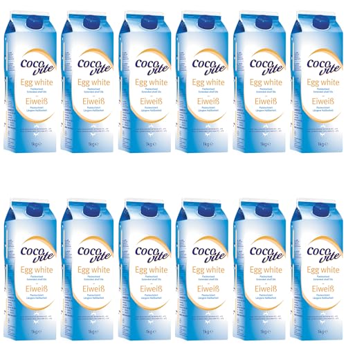 Liquid Egg Whites Pasteurised Liquid 1KG / 1 Litre Eggs White Protein by Pure Source Nutrition (12 x 1KG)