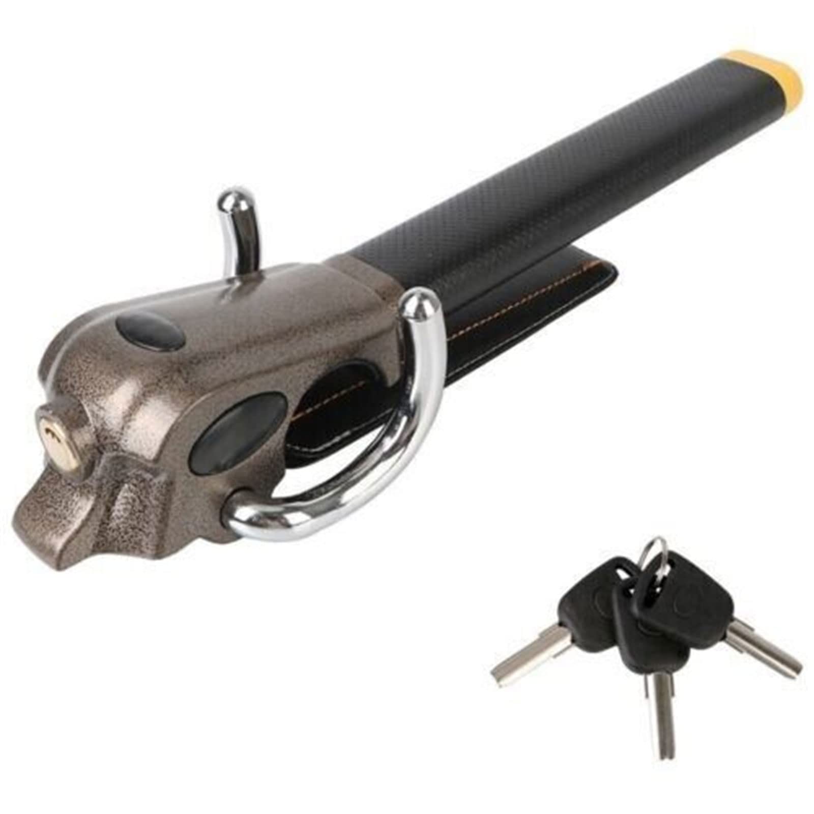 Protection antivol pliable avec 3 clés - Verrous de sécurité pour van - Accessoires de voiture - Plateau de direction - Dispositif antivol pour pédale de frein - Housse de voiture pour camion