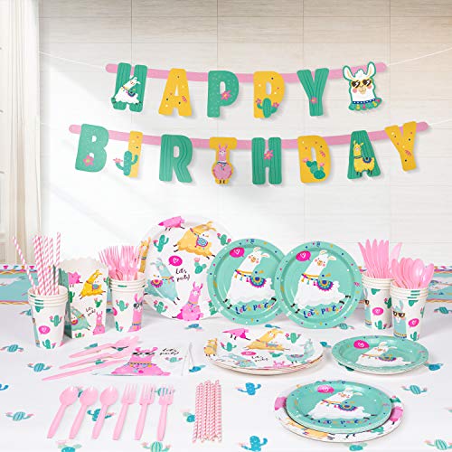 Decorlife FT-ZH-QDA044 Llama Birthday Party Supplies Serves 16 thumb #4