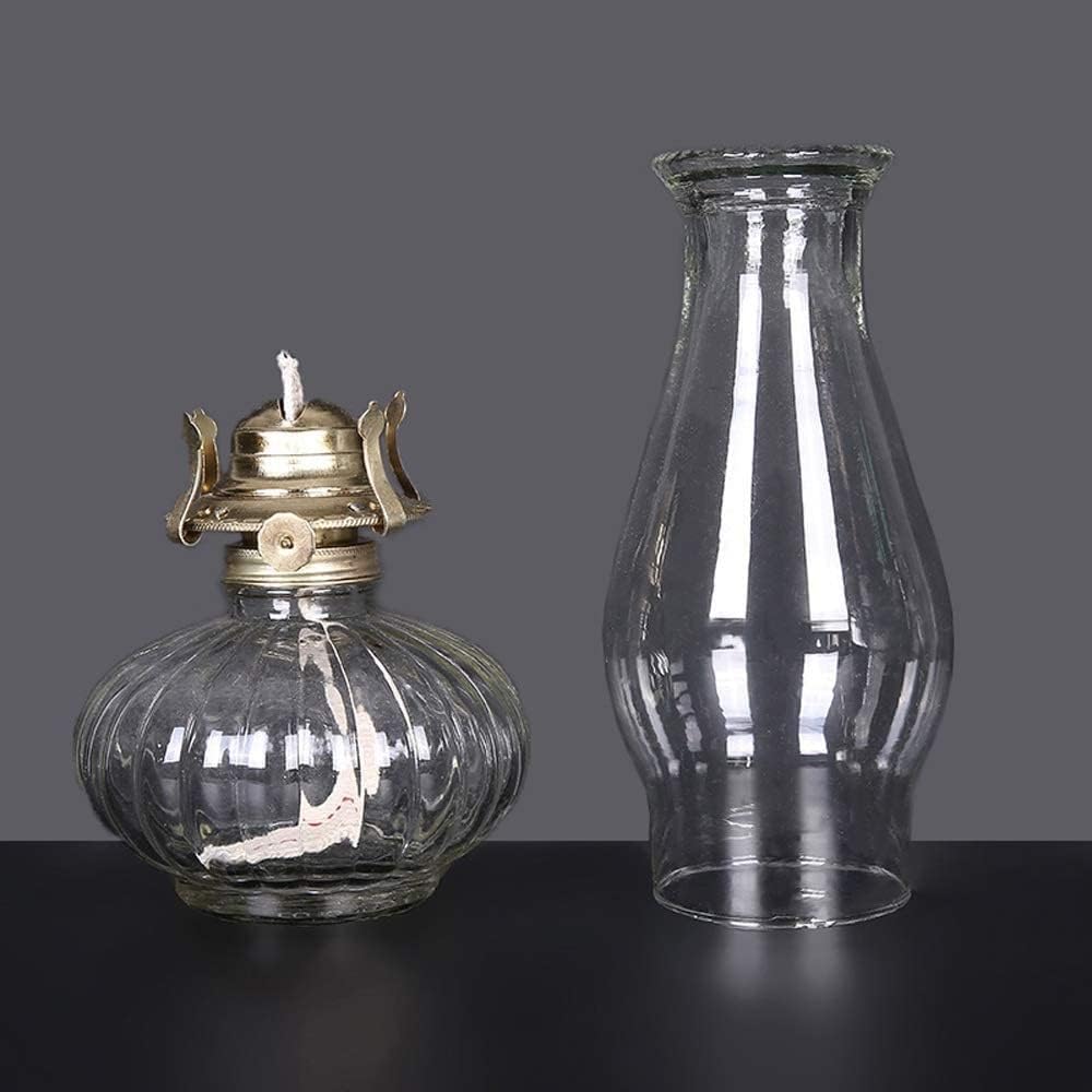 Decorative Lighting Retro Oil Lamps with Clear Glass Shade Indoor Adjustable Switch Kerosene Lamps Home Chamber Wedding Party Decor Dining Table Writing Desk Oil Lantern High 12.99"