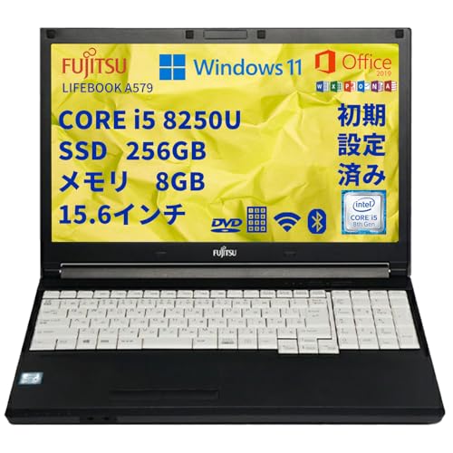yςݕizFUJI TSU m[gp\R^15.6^^8 Core i5^A579^ 8GB^SSD 256GB^Windows 11 Pro^MS Office 2019^WIFI^HDMI^DVDhCu^eL[