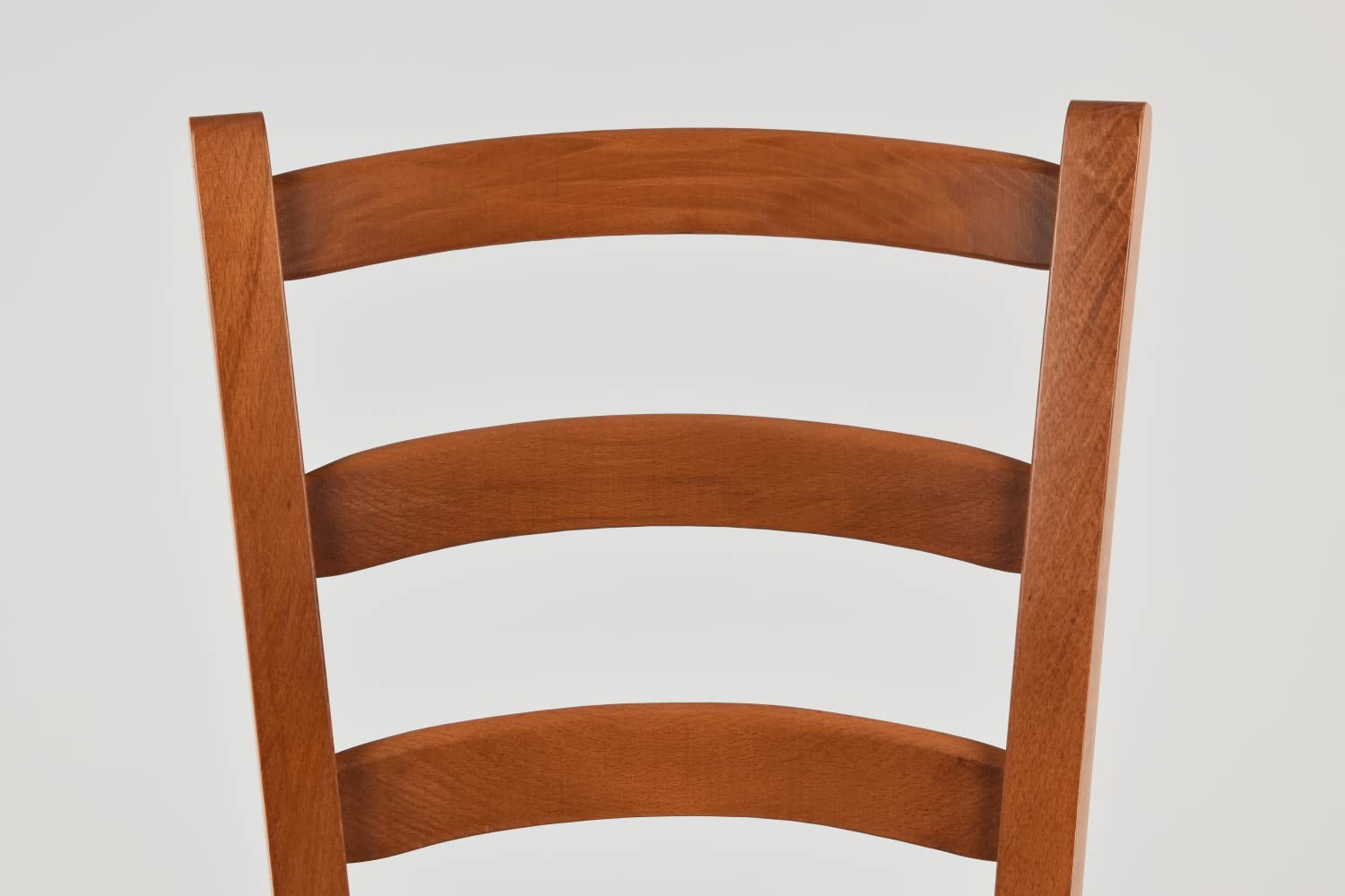 t m c s Tommychairs - Set 4 sillas Venice para Cocina y Comedor, Estructura en Madera de Haya Color Cerezo y Asiento tapizado en Tejido Color Marfil