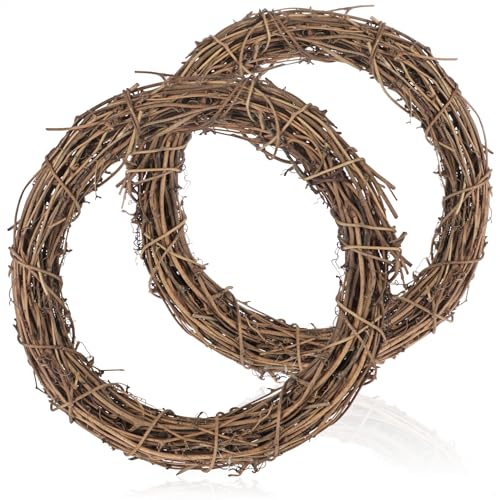 com-four® 2X DIY Deko Holz-Kranz zum basteln - Kranz aus Rattan zum Dekorieren z.B von Fenstern, Tische und Türen (2 Stück - Kranz Ø25cm) com-four® 2X DIY Deko Holz-Kranz zum basteln - Kranz aus Rattan zum Dekorieren z.B von Fenstern, Tische und Türen (2 Stück - Kranz Ø25cm)