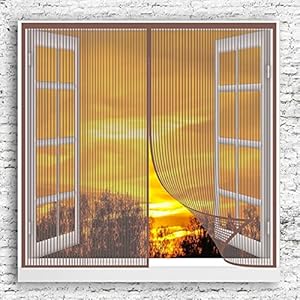 GOUER Magnet Fenster Netz 90x125cm Braun