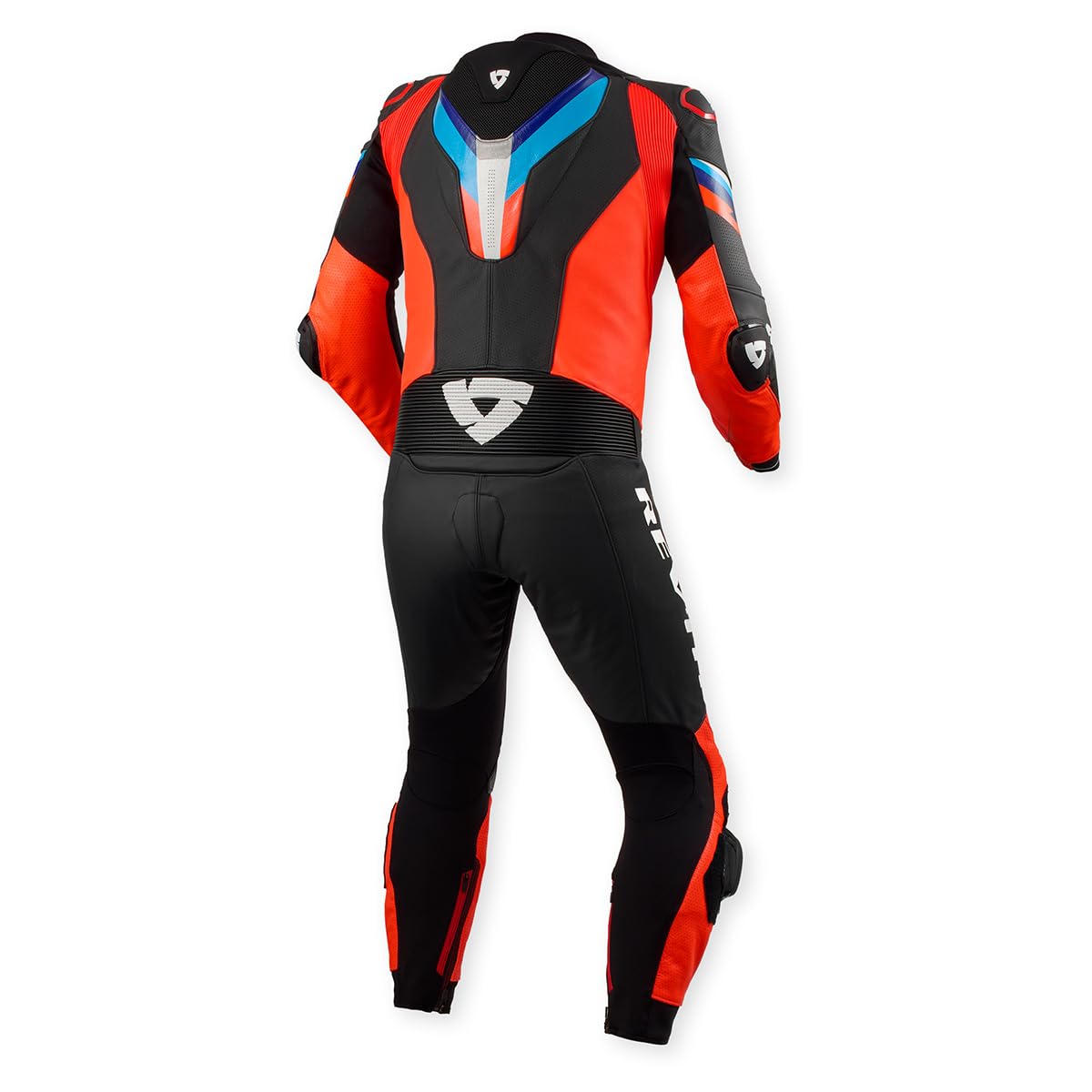 REV'IT! Men's Quantum 3 Race Motorcycle One-Piece Suit (Neon Red/Black - 52)