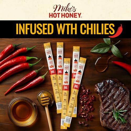 Tillamook Country Smoker Beef Sticks, Mike\'s Hot Honey, 1 Ounce (8 Sticks) Real Hardwood Smoked Sausages, Low Carb, High Protein, Individually Wrapped, Ready to Eat Sweet & Spicy Snack - Thumbnail 3