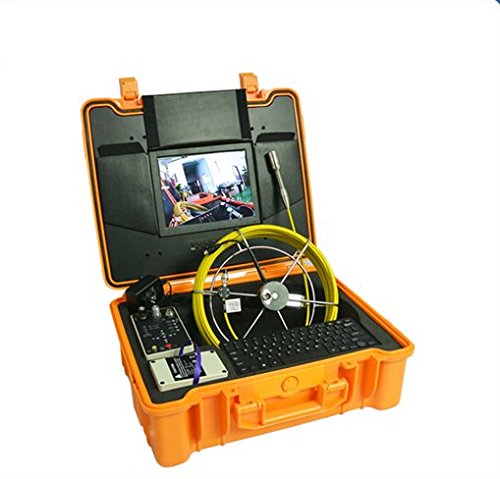 Gowe Barco Full HD8 "Monitor IP68 Unterwasser Kamera für Kanalisation Ablauf Inspektion mit Meter Zähler und 20 m Zugstange Kabel Waschschalen Sensor