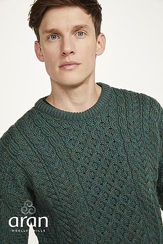 Aran Woollen Mills A823 Men'S Irish Traditional Wool Pullover Sweater thumb #3