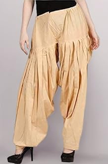 Women's Cotton Plain Patiala Salwar (Size: Free Size, Length: 41 Inches)