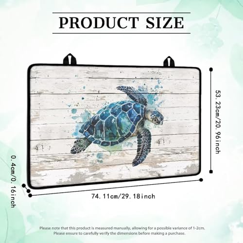 Image of Poceacles Stove Cover Electric Stove Top Protector Heat Resistant Non-slip Stovetop Cover Prevent Scratching Cooktop Mat for Kitchen Counter Top Decor, Sea Turtle Wood Grain