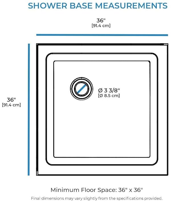 OVE Decors Breeze Square 36"x36" Framed Corner Shower Kit, Chrome by OVE Decors - Used condition - Image 4
