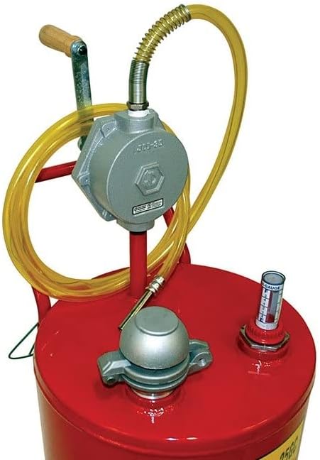 JohnDow Industries Replacement 2-Way Rotary Hand Pump JDI-35-UL Replacement Pump for JohnDow Fuel Caddies FC-P30-UL,FC-P30-UL-D,FC-25GC, FC-25DC, HGC-30, HGC-30-D, Black & Wood, 10 Inch