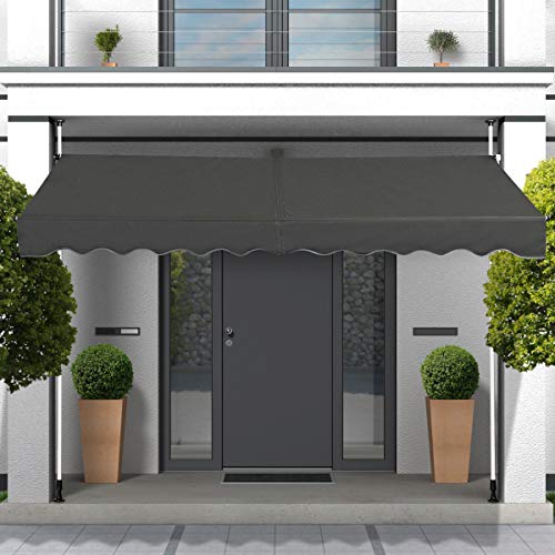 Klemmmarkise 300 cm von GOPLUS für Balkon und Terrasse