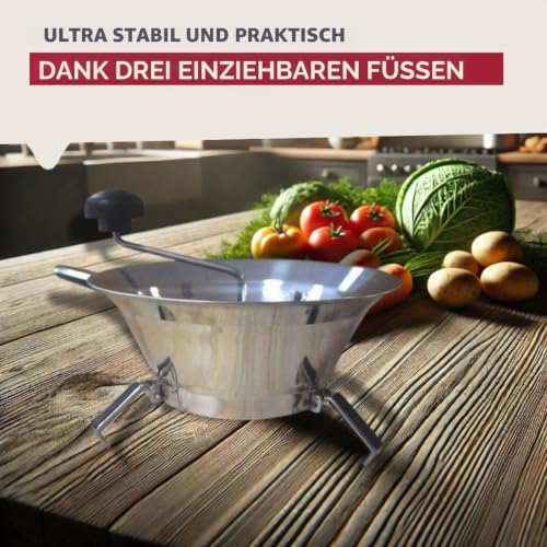 Foto von Fackelmann 2764250 Gemüsemühle, 24 cm, Gemüsemühle, Edelstahl, Grau, 24 cm