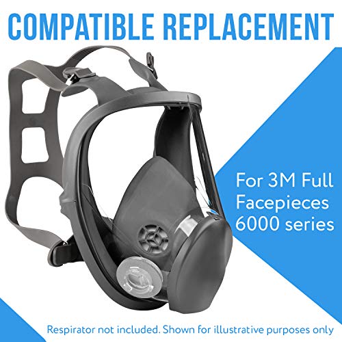 Impresa - Replacement Head Harness Straps For Respirator Mask - 2 Pack - Compatible With 3M Full Facepieces 6000 Series - 51131370055 - High-Quality - Size 6897/37005(Aad) #TOP1