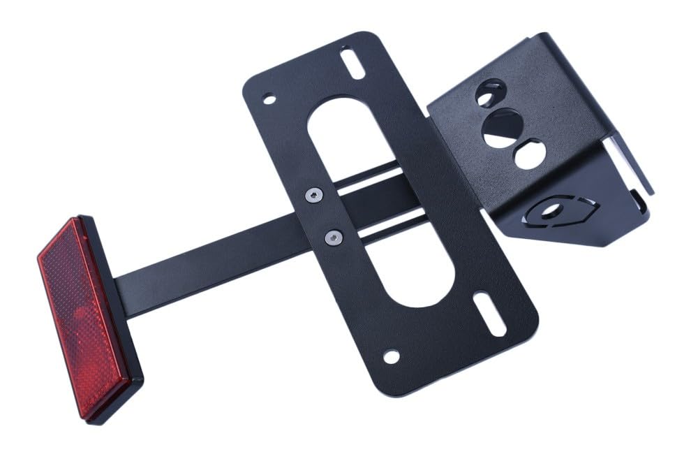 avdb-Moto Support de Plaque AVDB Compatible avec Kawasaki Z1000 2010-2013, Z1000SX ZXT00G 2011-2013, Z1000SX ZXT00L 2014-2016, Z1000SX ZXT00W 2017-2019, Ninja 1000SX ZXT02K 2020-2024 avec Catadioptre
