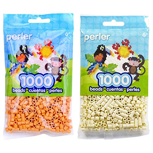Perler Bügelperlen Butterscotch und Creme, 2000 Stück