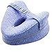 JEMESI Genou Oreiller pour Dormir Coussin orthopédique pour Jambe avec Mousse à mémoire de Forme pour dormeurs latéraux, Oreiller de Soutien du Genou pour Jambe Hanche soulagement de la Douleur（Bleu）
