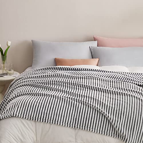 Cymula Fleece Throw Blanket For Couch Twin Size (60"X80") Soft Blanket For Bed Sofa Fuzzy Fluffy Blankets, Cozy Small Lightweight Warm Blanket Home Boho Farmhouse Decor Gift Black And White #TOP1